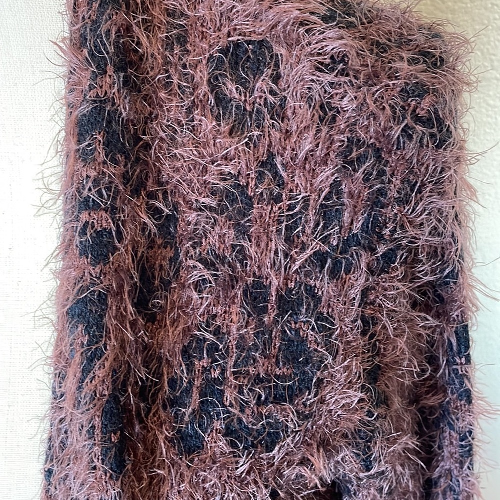 Soft Surroundings Boho Fuzzy Leopard Animal Print… - image 3